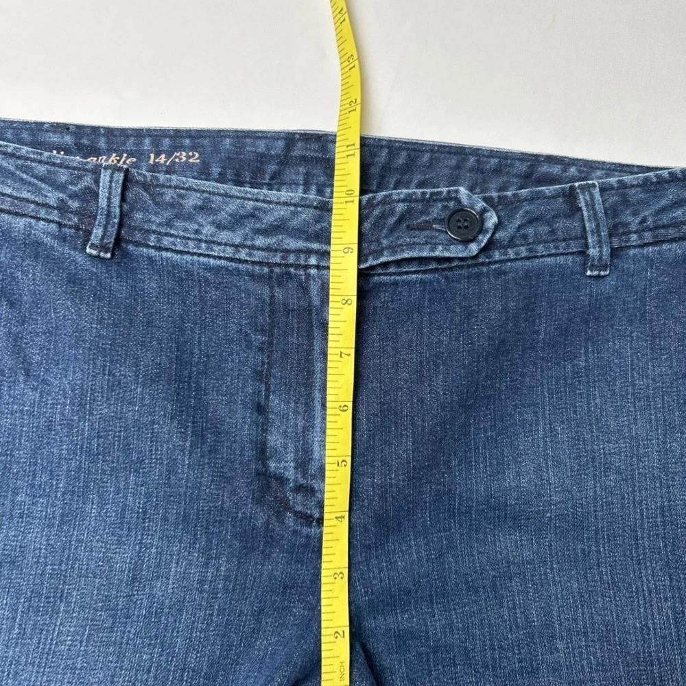 Talbots Womens High Rise Modern Slim Ankle Stretch Denim Jeans Size 14/32 Blue